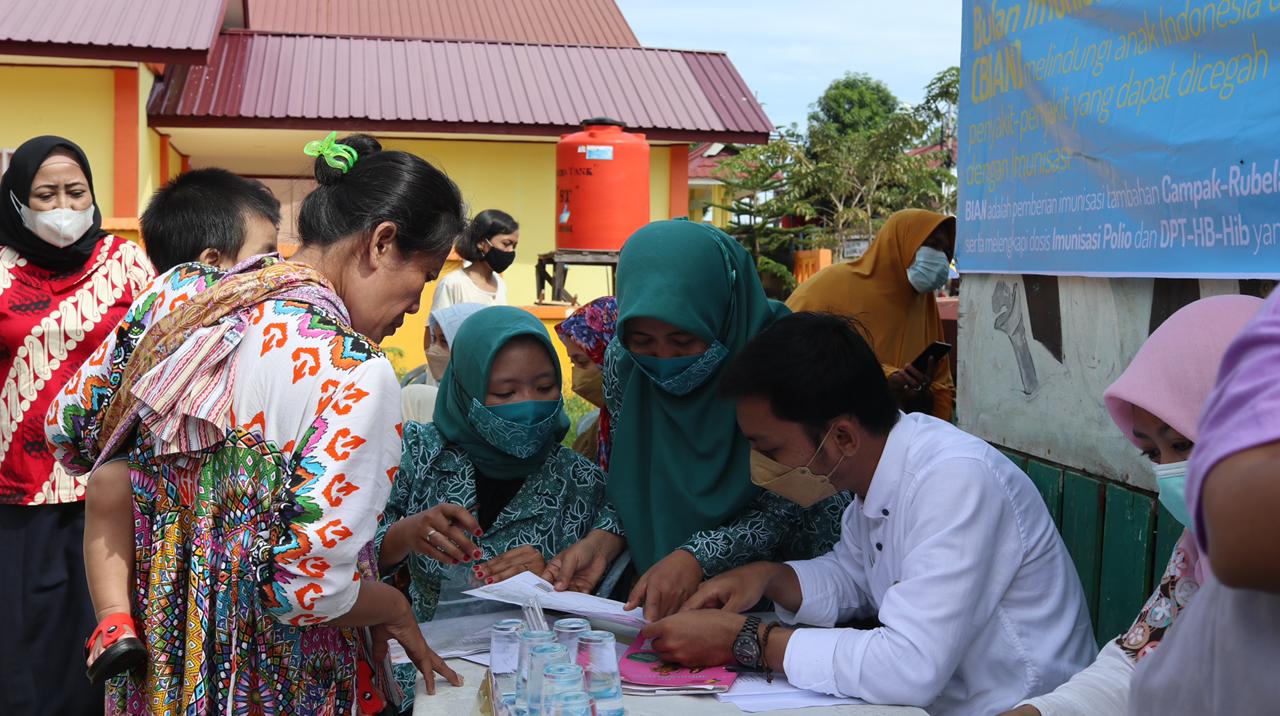 KICK OFF (PENCANANGAN) BULAN IMUNISASI ANAK NASIONAL (BIAN) DI KELURAHAN SUMBER REJO